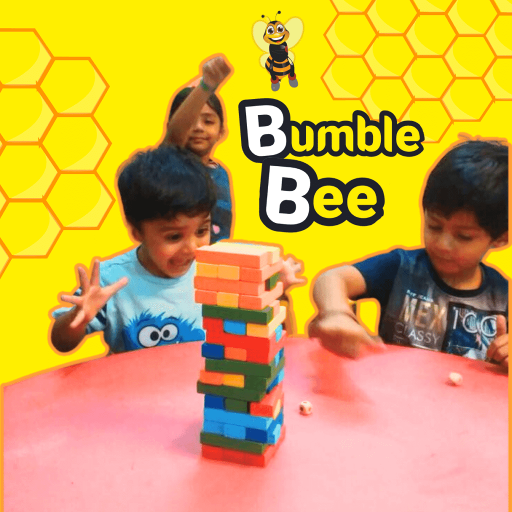 Kids Playing with colors at Bumblebee Surat aagam shopping complex